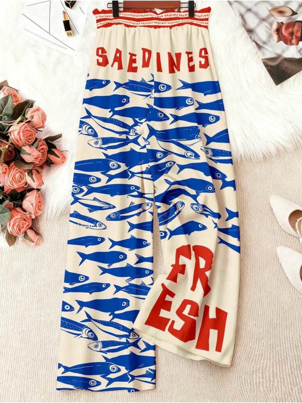 Emory rose plus size print wide leg pants high waist. New